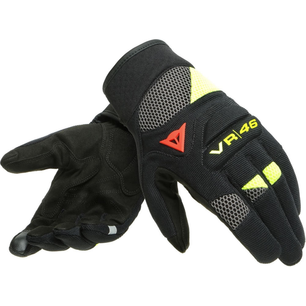 DAINESE VR46 Curb Short Handschuhe Schwarz/Gelb – Moto-Store