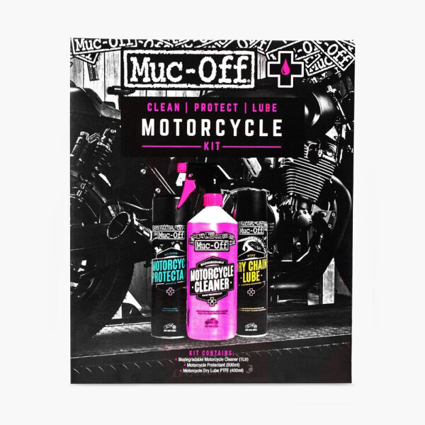 Muc-Off Clean Protect & Lube Motorrad-Reinigungsset 3-teilig